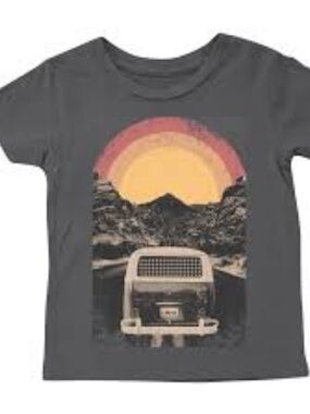 TINY WHALES - Enjoy the Ride Boys’ Short Sleeve Tee 100% Cotton Size 5